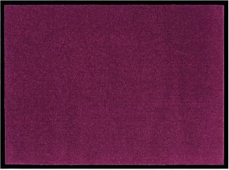 Teppich Boss waschbare In- & Outdoor Fußmatte Uni einfarbig - Violet - 90x150x0,7cm