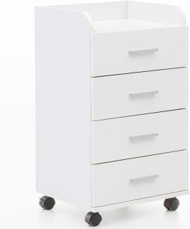 KADIMA DESIGN Rollcontainer ISONZO - Modernes Design mit viel Platz & Mobilität. Farbe: Weiß