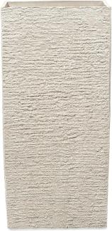 Blumenkübel beige quadratisch 40 x 40 x 81 cm GAZA