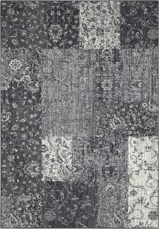 Kurzflor Teppich Kirie Grau Creme 160x230 cm