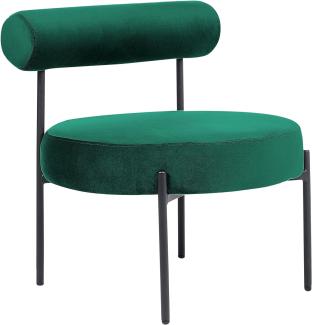 Sessel Samtstoff smaragdgrün schwarz ALPHA