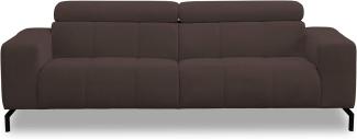 DOMO. Collection Cunelli Ecksofa, Sofa mit Rückenfunktion, Garnitur mit Relaxfunktion, braun, 238x104x79 cm