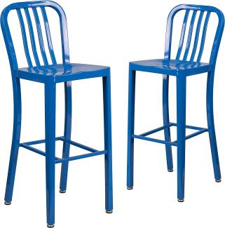 Flash Furniture Barhocker, Metall, blau, 50. 8 x 39. 37 x 109. 22 cm