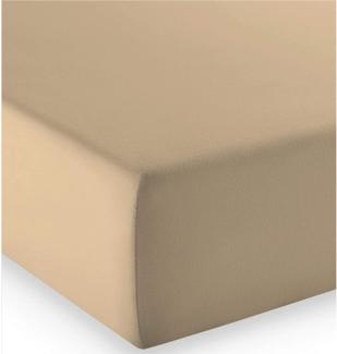 Fleuresse Mako-Jersey-Spannlaken comfort Farbe sand 4033