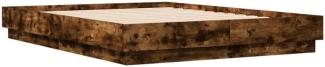 Bettgestell Räuchereiche 140x190 cm Holzwerkstoff