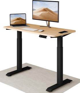 Höhenverstellbarer Schreibtisch (120 x 60 cm) - Sitz- & Stehpult mit Ladebuchsen - Schreibtisch Höhenverstellbar Elektrisch Touchscreen & Stahlfüßen - Schreibtisch Höhenverstellbar von Desktronic