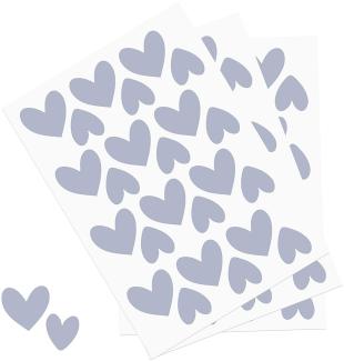 Y014 Herzen Set Wandtattoo Aufkleber Herz Dekor Sticker für Kinderzimmer Babyzimmer (Blau)