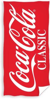 beachtowel Coca-Cola junior 140 x 70 cm Baumwolle rot