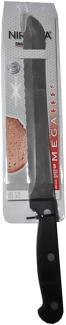 Fackelmann NIROSTA Brotmesser 32 cm MEGA, Brotsägemesser mit scharfer und widerstandsfähiger Wellenschliffklinge, hochwertiges Küchenmesser mit Funktionsteil aus Edelstahl, Farbe: schwarz