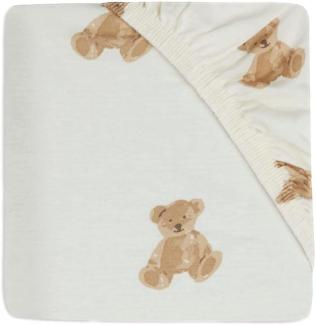 Jollein Jersey Teddy Bear Spannbettlaken 40 x 80 / 90 cm Weiß