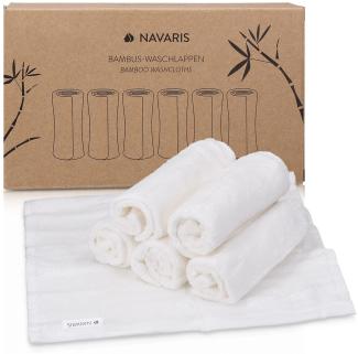 Navaris Waschlappen Set 6-teilig Baby-Waschlappen aus Bambus - 25x25cm weiche Lappen - Reinigungstücher Waschtücher - umweltfreundlich und waschbar