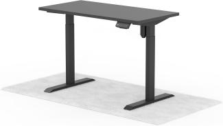 elektrisch höhenverstellbarer Schreibtisch ECO 120 x 60 cm - Gestell Schwarz, Platte Anthrazit