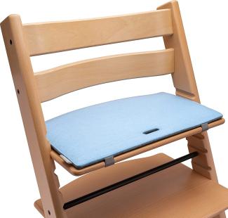 Mahona Sitzkissen kompatibel mit Stokke 'Tripp Trapp' Hochstuhl, Filz, blau/grau