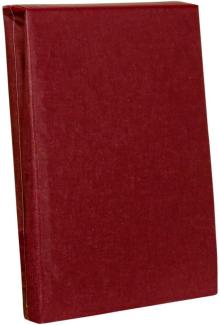Traumschlaf Melange Biber Spannbetttuch | 90x190 - 100x200 cm | dunkelrot