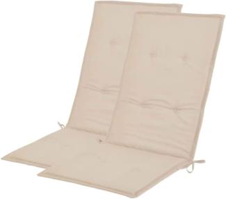 Gartenstuhlauflagen 2 Stk. Creme 120x50x3 cm