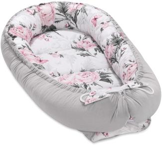 Pepi - Baby-Nest - Nestchen Baby - Baby-Nestchen für Neugeborene - Kuschelnest mit antiallergischer Füllung - Kokon aus Velvet und Baumwolle