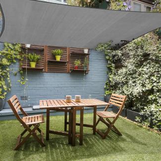 HAIKUS Sonnensegel 2x3 m Rechteckig, Premium HDPE 98% UV Schutz Sonnenschutz Atmungsaktiv Wetterbeständig für Garten Balkon und Terrasse, mit Ösen und Befestigungsseile, Rechteck 2x3m Grau