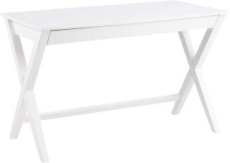 Schreibtisch mit einer Schublade, weiß, 120 x 75 x 60 cm