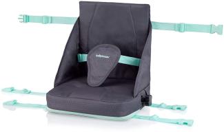 Babymoov Sitzerhöhung Up & Go Boostersitz/ Hochstuhl für unterwegs flexibel höhenverstellbar kompakt, grau