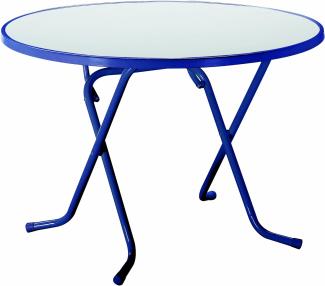 Best Freizeitmöbel 26528020 - Blau - Weiß - Stahl - Rundform - 4 Bein(e) - 80 cm
