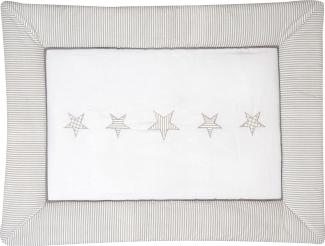 Schardt 'Stern' Krabbeldecke mit Applikation weiß/beige, 100x135 cm