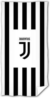 badetuch Juventus 70 x 140 cm Baumwolle schwarz/weiß