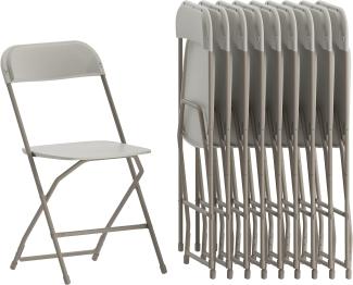 Flash Furniture Flash Furntiure Kunststoff-Klappstühle, Metall, beige, 10er-Pack