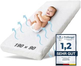 Ehrenkind® Kindermatratze Pur | Baby Matratze 90x190 | Babymatratze 90x190 aus hochwertigem Schaum und Hygienebezug