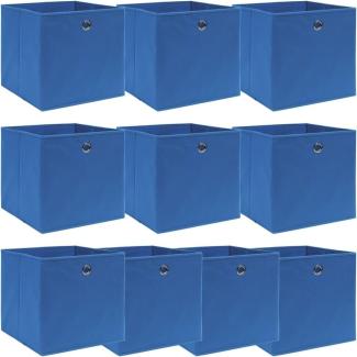 Aufbewahrungsboxen 10 Stk. Blau 32×32×32 cm Stoff