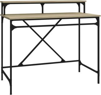 Schreibtisch Sonoma-Eiche 100x50x90 cm Holzwerkstoff und Eisen 826700