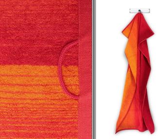 Handtücher Duschtücher - Farbverlauf Design - aus Bio Baumwolle Handtuch Colori, 70x140 cm,blau