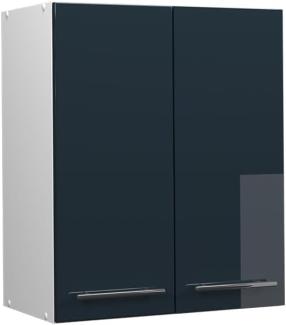 Vicco Hängeschrank Fame-Line, Dunkelblau Hochglanz/Weiß, 60 cm