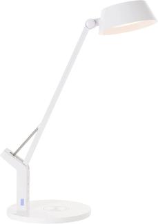 BRILLIANT Lampe, Kaila LED Tischleuchte mit Induktionsladeschale weiß, 1x LED integriert, 8W LED integriert, (710lm, 3100-6100K), Kabelloses Aufladen von mobilen Geräten