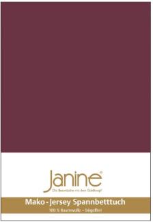 Janine Spannbetttuch 5007 Mako Jersey 140/200 bis 160/200 cm Burgund Fb. 41