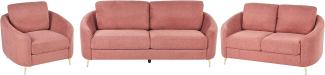 Sofa Set Polsterbezug rosa gold 6-Sitzer TROSA