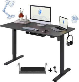 Flexispot EG1 Höhenverstellbarer Schreibtisch Elektrisch 2-Fach-Teleskop mit Tischplatte (Schwarz, 100 x 60 cm)