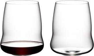 Riedel SL Stemless Wing Cabernet Sauvignon, 2er Set, Rotweinglas, Weinglas, Rotwein Glas, Kristallglas, 6789/0