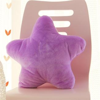 38 cm Kuschelkissen Kinder Sternkissen Weiche Flauschige Sternform Zierkissen Sofakissen, Plüsch Kissen Dekokissen für Kinderzimmer Schlafzimmer Deko (Violett)