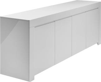 Sideboard 'AMALFI', weiß echt Hochglanz lackiert, 210 cm breit