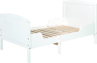 Kinderbett mitwachsend 137–207cm + Lattenrost mitwachsend Bettgestell Bett weiß