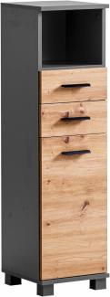 Schildmeyer Palermo Highboard 157644, Anthrazit/Artisan Eiche Dekor, 30,3 x 32,6 x 110,5 cm