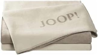 JOOP! Plaid / Decke Uni-Doubleface Ecru-Feder 150 x 200 cm