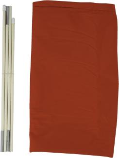 Schutzhülle Meran für Marktschirm bis 5m, Abdeckhülle Cover mit Reißverschluss ~ terracotta