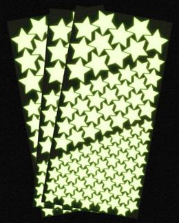 WANDfee Leuchtsterne Kinderzimmer ☆☆ 300 ☆ selbstklebende EXTRASTARK leuchtende Sterne Sternenhimmel Aufkleber