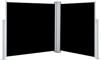 Seitenmarkise Ausziehbar Schwarz 117x600 cm