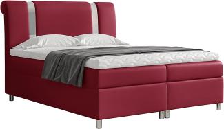 Stylefy 'Asuncion' Boxspringbett Velours Monolith Bordeaux 120 x 200 cm