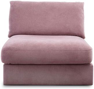 CAVADORE Sofa-Modul "Fiona" Sitzelement mit Rücken / XXL- Sessel mit Rückenlehne / 94 x 90 x 112 / Webstoff flieder-lila