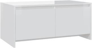 Couchtisch Hochglanz-Weiß 90x50x41,5 cm Holzwerkstoff