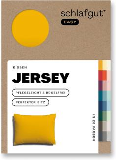 Schlafgut Kissenbezug EASY Jersey | Kissenbezug einzeln 70x90 cm | yellow-deep