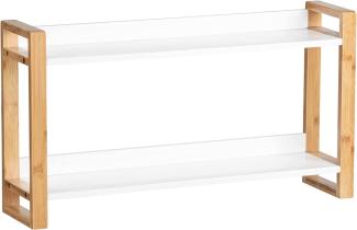 Wenko 50718800 - Schweberegal - Bambus - MDF-Platten - Bambus - Weiß - Universal - 6 kg - 2 Regale